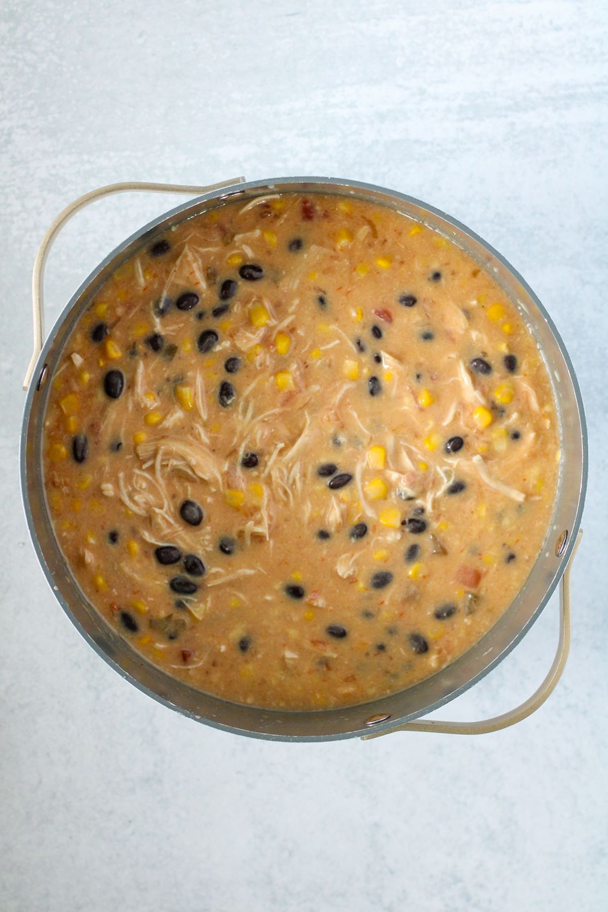 Chicken Tortilla Soup in a large pot.