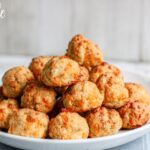 Keto Cream Cheese Sausage Balls On Plate