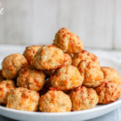 Keto Cream Cheese Sausage Balls On Plate