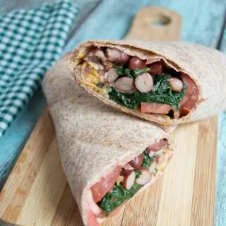 Sauteed Spinach and Red Bean Wrap