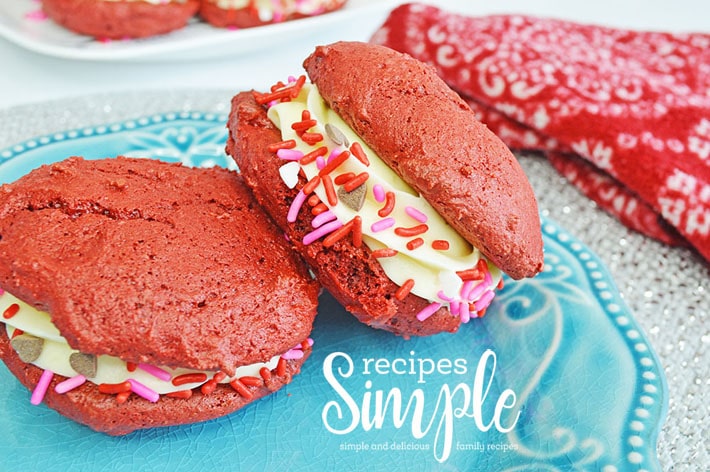 Red Velvet Valentines Cookies