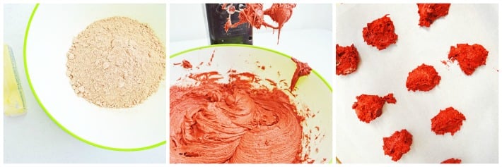 Valentines Red Velvet Cookies prep 1