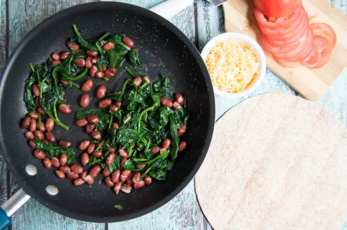 Spinach and beans