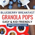 Blueberry Breakfast Granola Pops