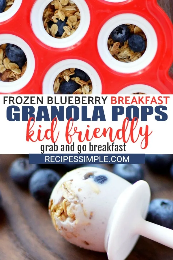 Breakfast Blueberry Granola Pops