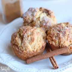 Cinnamon Cream Cheese Muffins on plate