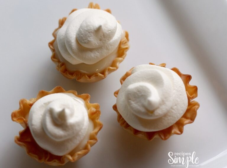 Key Lime Mini Tarts on plate