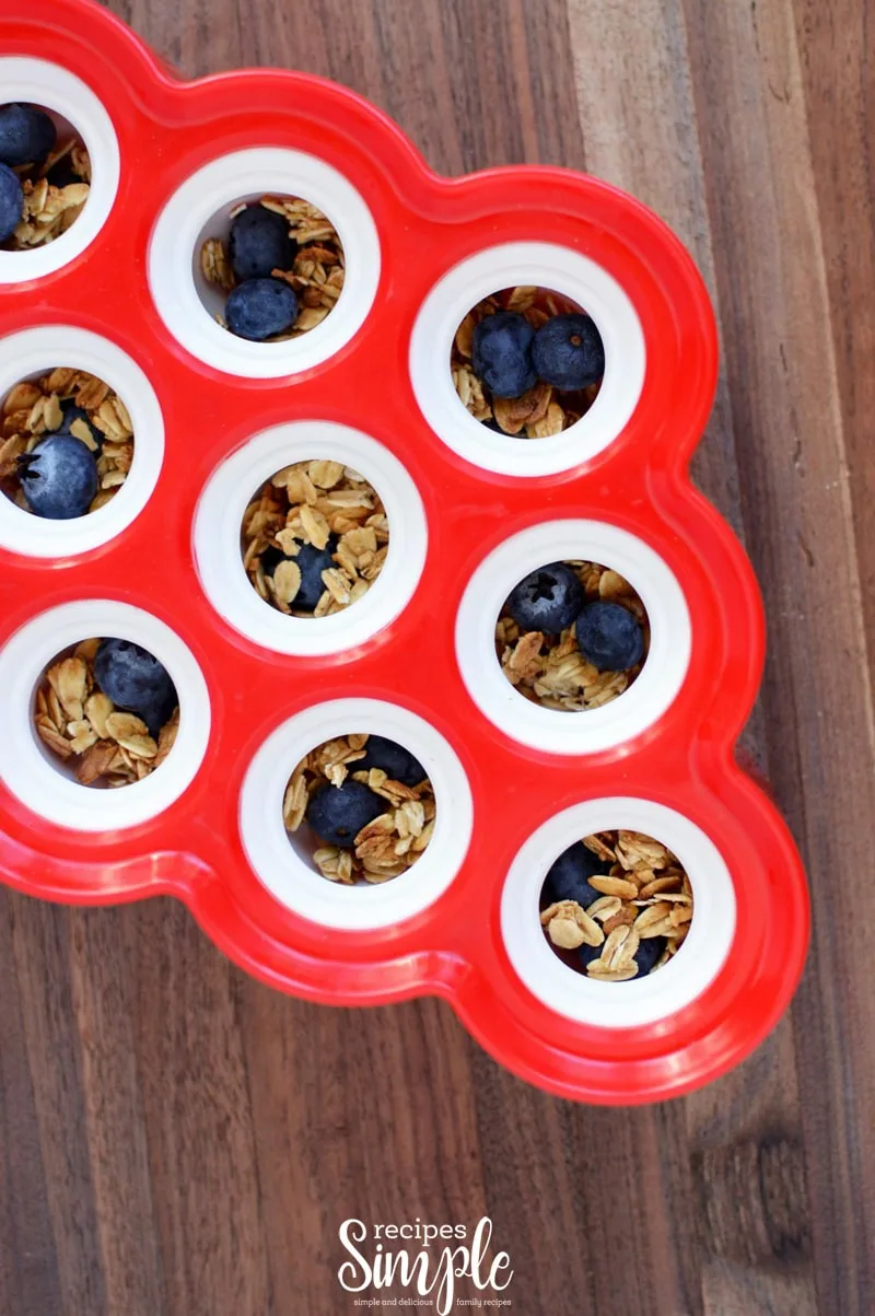 blueberries and granola