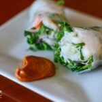 Shrimp Salad rolls with microgreens