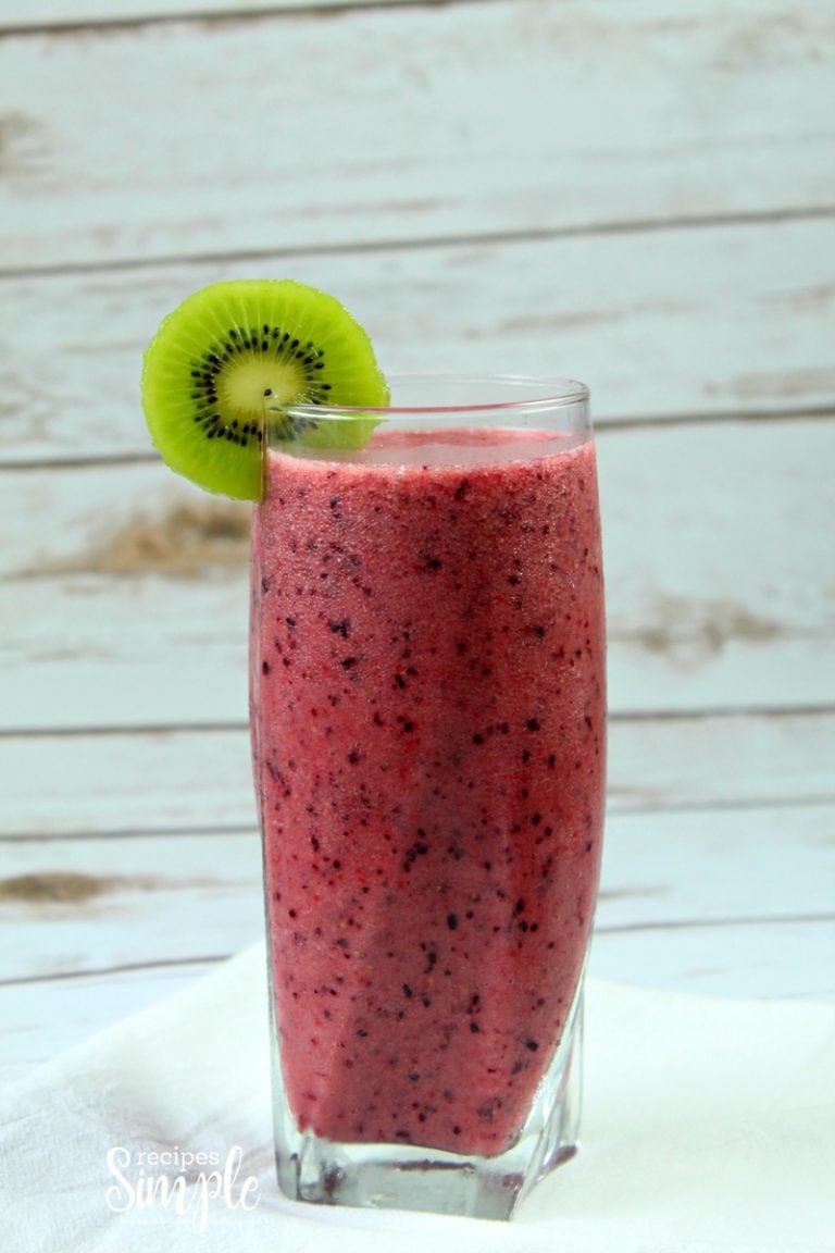 Triple Berry Kiwi Smoothie Recipes Simple