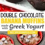 Double Chocolate Greek Yogurt Banana Muffins