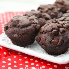 Double Chocolate Banana Muffins
