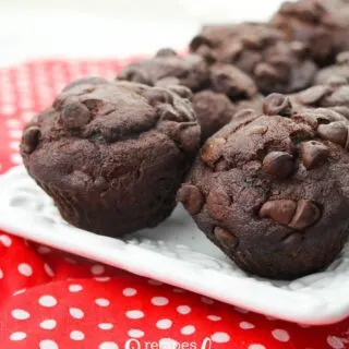 Double Chocolate Banana Muffins