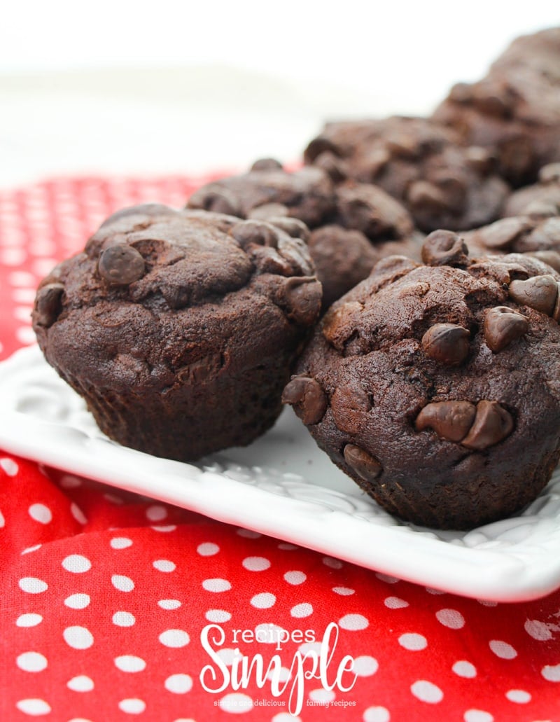 Double Chocolate Banana Muffins