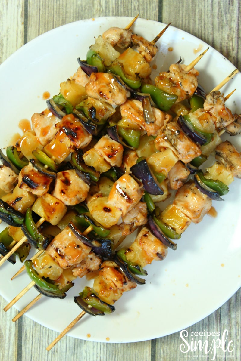 Hawaiian Chicken Kabobs With Homemade Marinade Sauce Recipes Simple