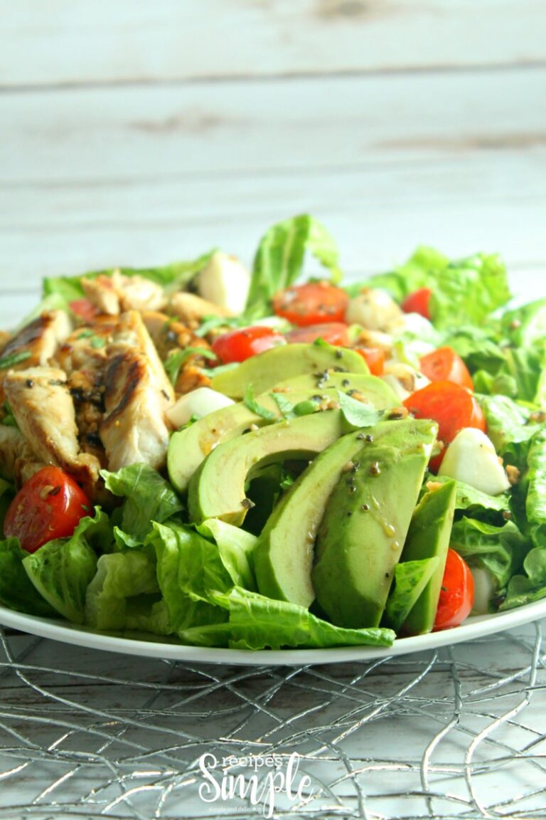 Chicken Avocado Caprese Salad