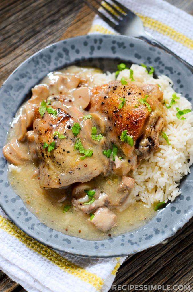 Slow Cooker Mushroom Mustard Chicken Recipes Simple