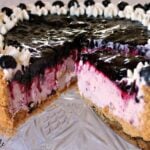 Frozen Wild Blueberry Cheesecake