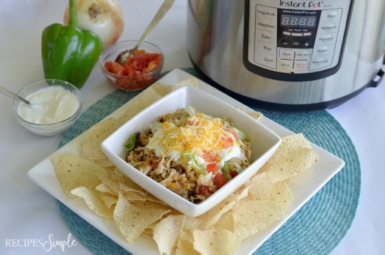 Instant Pot Shredded Chicken Burrito Bowls Recipes Simple