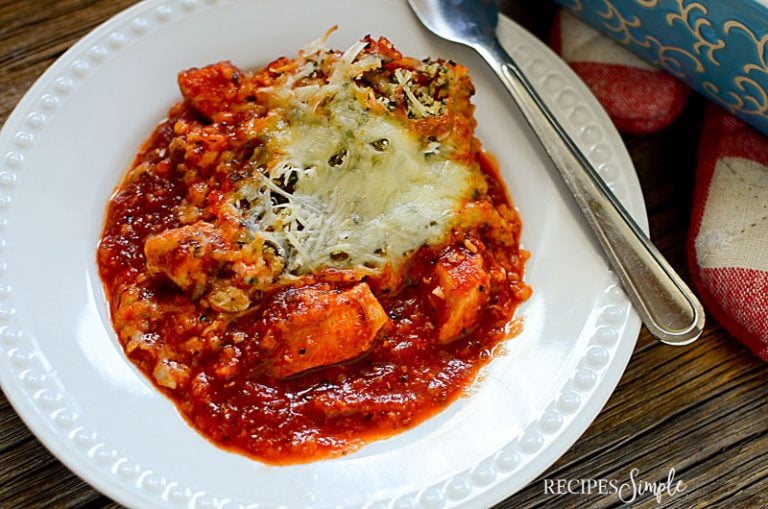 Chicken Parmesan Marinara Bake Recipes Simple