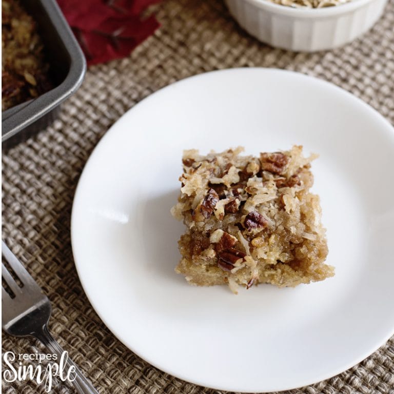 Oatmeal Cake with Coconut Pecan Frosting Recipes Simple