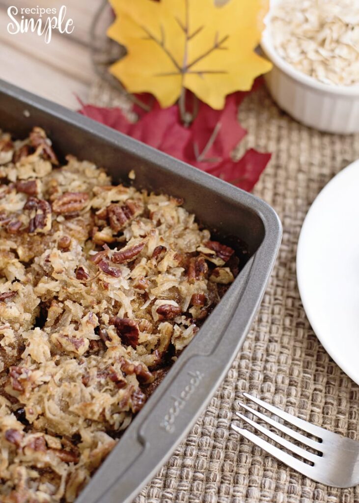 Oatmeal Cake with Pecan Frosting