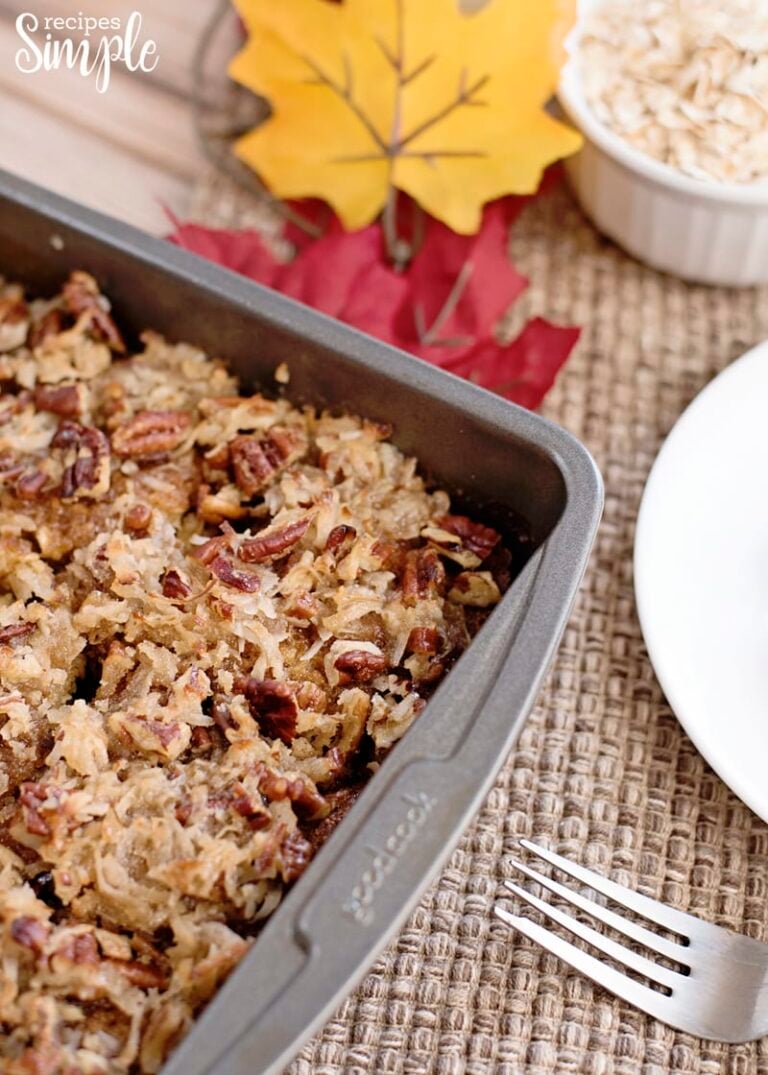 Oatmeal Cake with Pecan Frosting