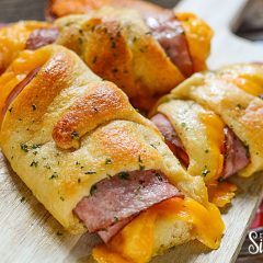 Ham And Cheddar Crescent Roll-Ups