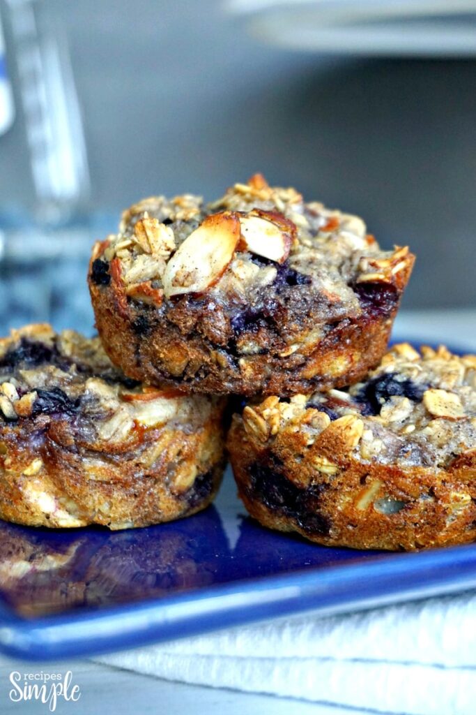 Blueberry Almond Oatmeal Cups