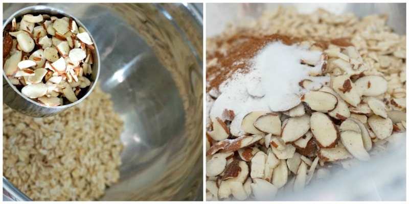 Blueberry Almond Oatmeal Cups Dry Ingredients