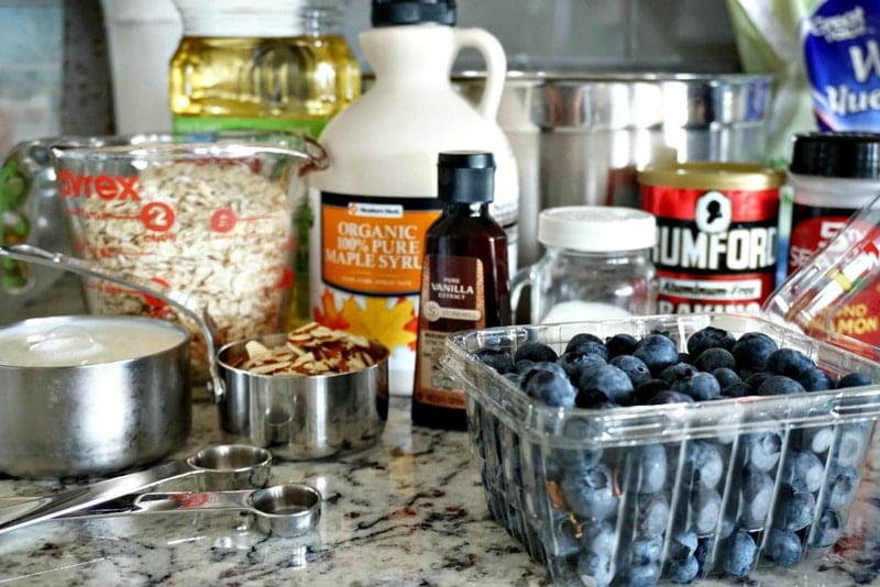 Blueberry Almond Oatmeal Cups Ingredients