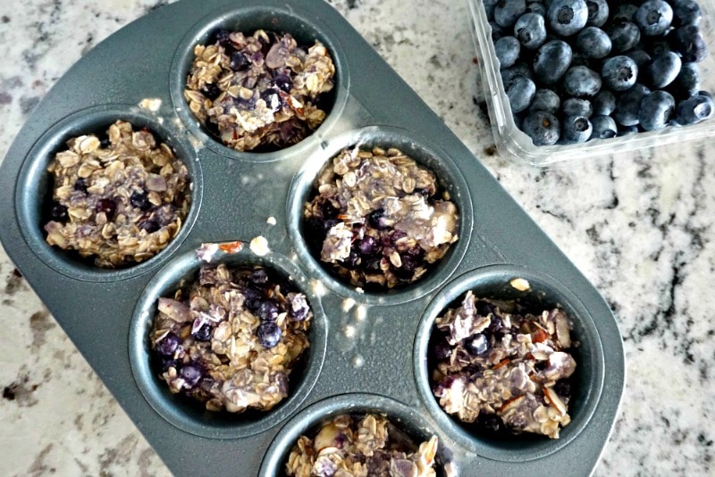 Blueberry Almond Oatmeal Cups Muffin Pan