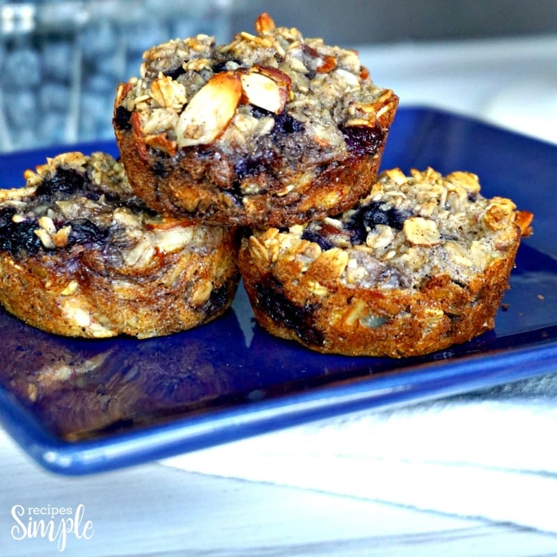 Oatmeal Blueberry Almond Cups