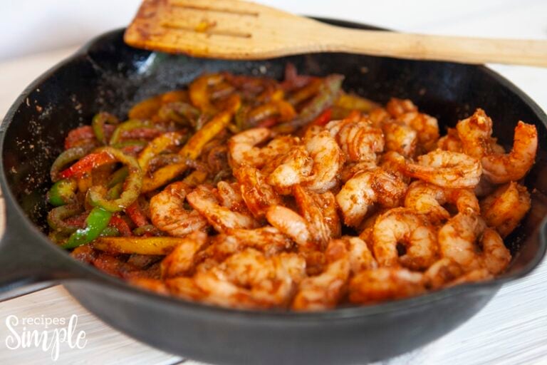 Easy Shrimp Fajitas Skillet Recipe