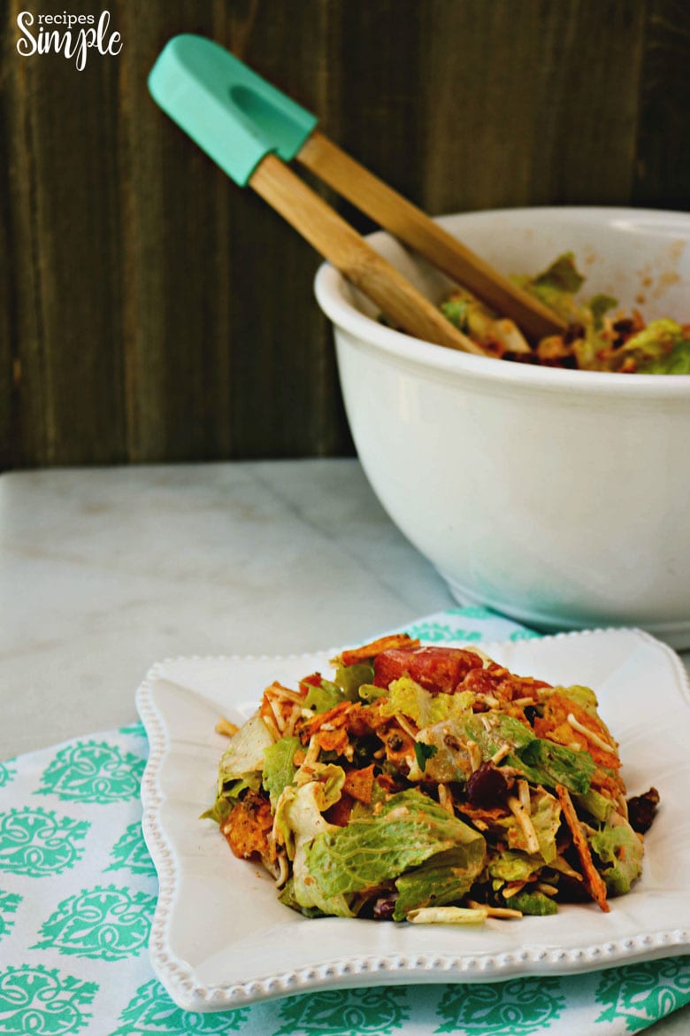 Taco Salad on Plate