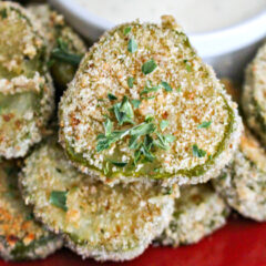 Air Fryer Pickles on Plate