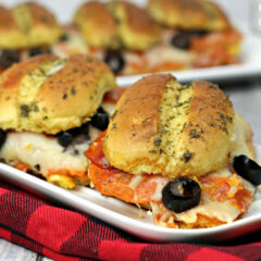 Sheet Pan Pepperoni Sliders On Plate