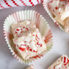 White Chocolate Peppermint Fudge