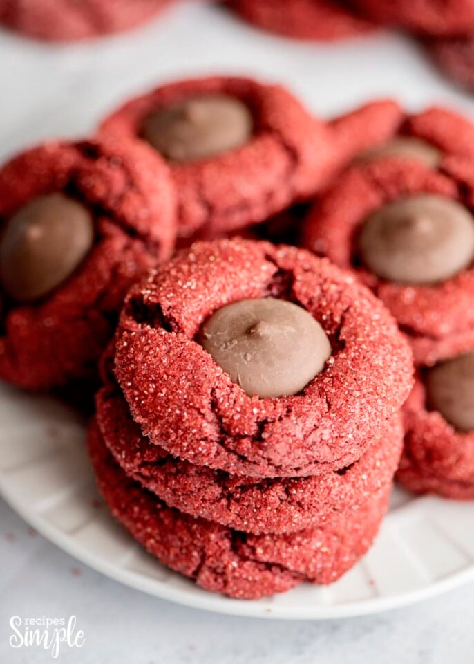 Red Velvet Cake Mix Blossom Cookies Recipes Simple