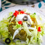 Instant Pot Taco Stuffed Peppers Plated