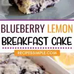 Blueberry Lemon Breakfast Cake Pinterest Image