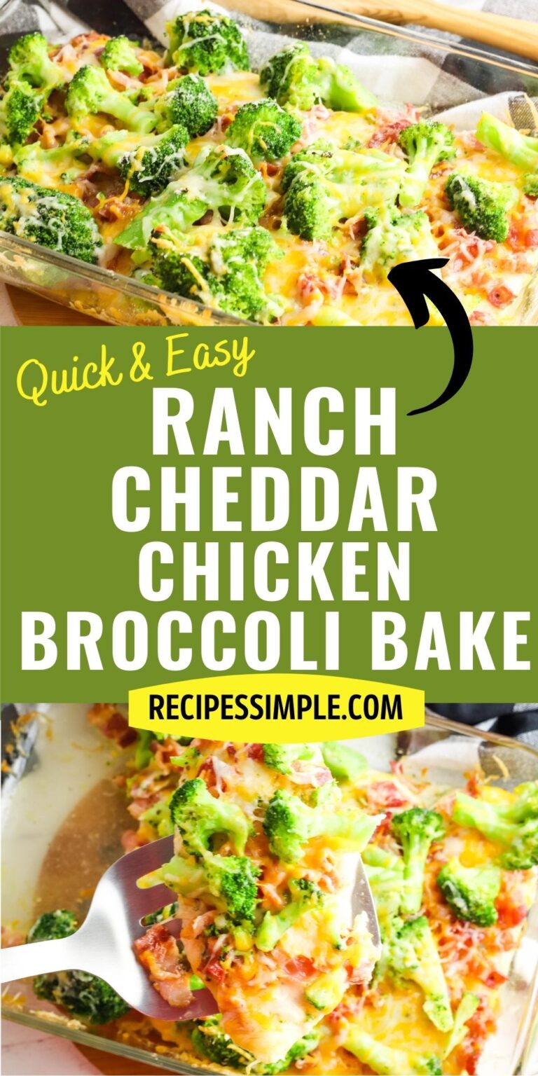 Ranch Cheddar Chicken and Broccoli Bake - Recipes Simple