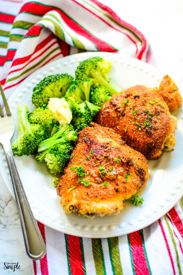 Baked Parmesan Chicken Thighs (Keto and Low Carb) Recipes Simple