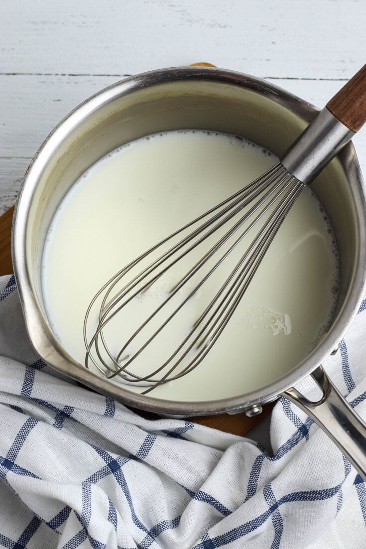 Milk and Cornstarch in small saucepan