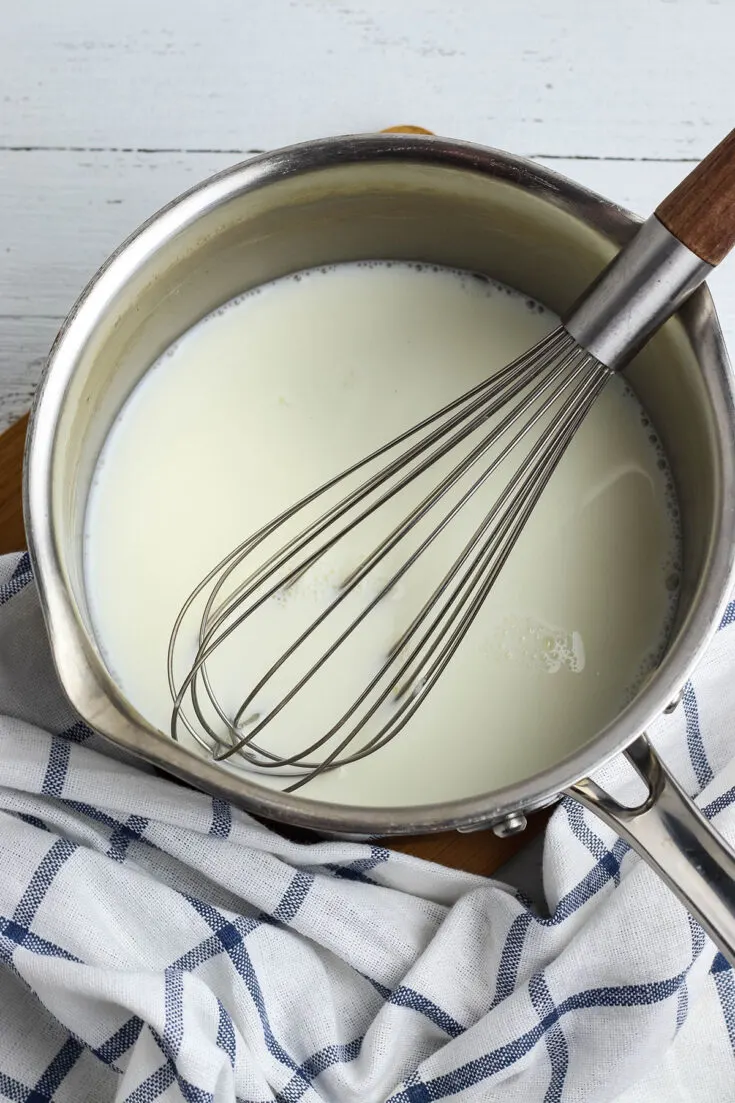 Milk and Cornstarch in small saucepan