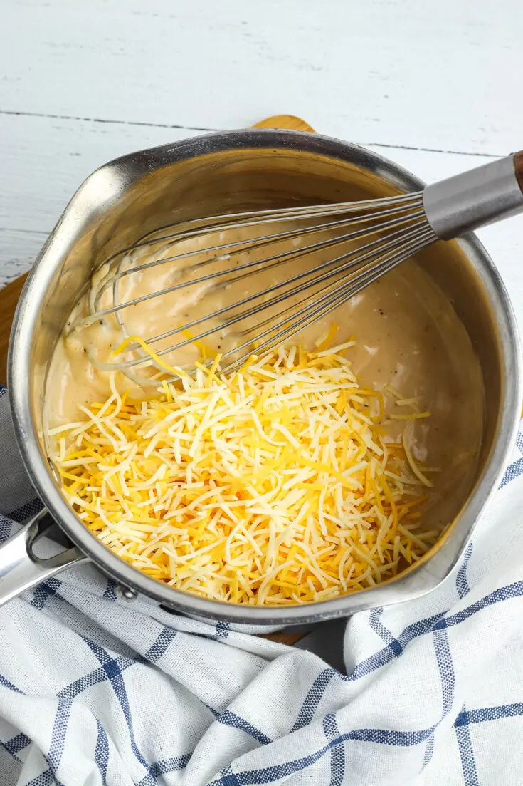 Shredded Cheese added to wet ingredients