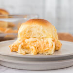 One Buffalo Chicken Slider on plate.