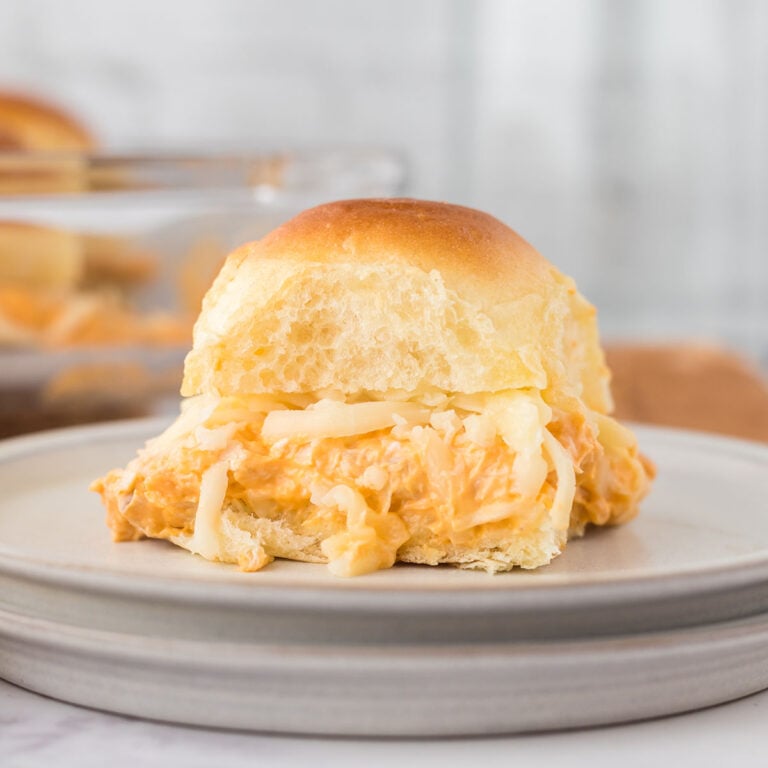 One Buffalo Chicken Slider on plate.