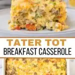 Tater Tot Breakfast Casserole Pinterest Pin.