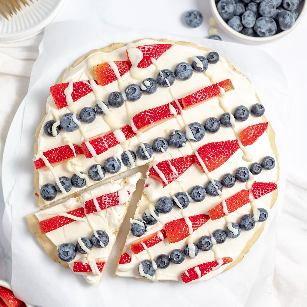 4th of July Fruit Pizza Recipe